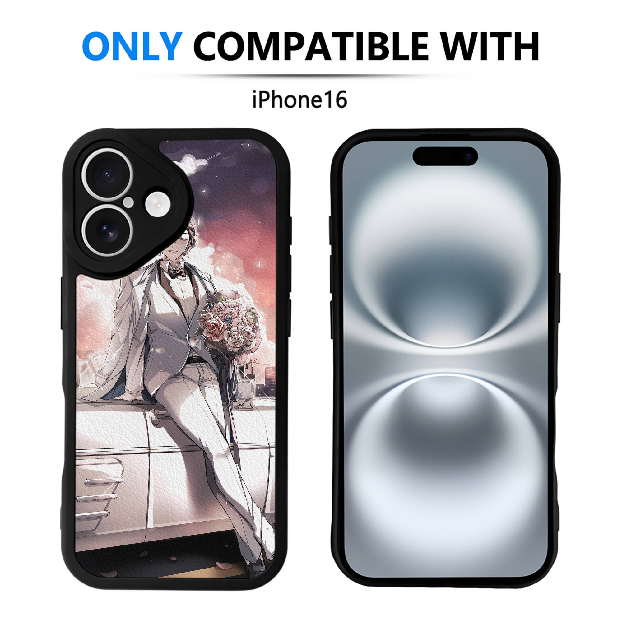 （画像用） 文豪ストレイドッグス Bungo Stray Dogs 【iPhone 16シリーズ対応】シリコンスマホケース（レザー調） 材質：シリコン